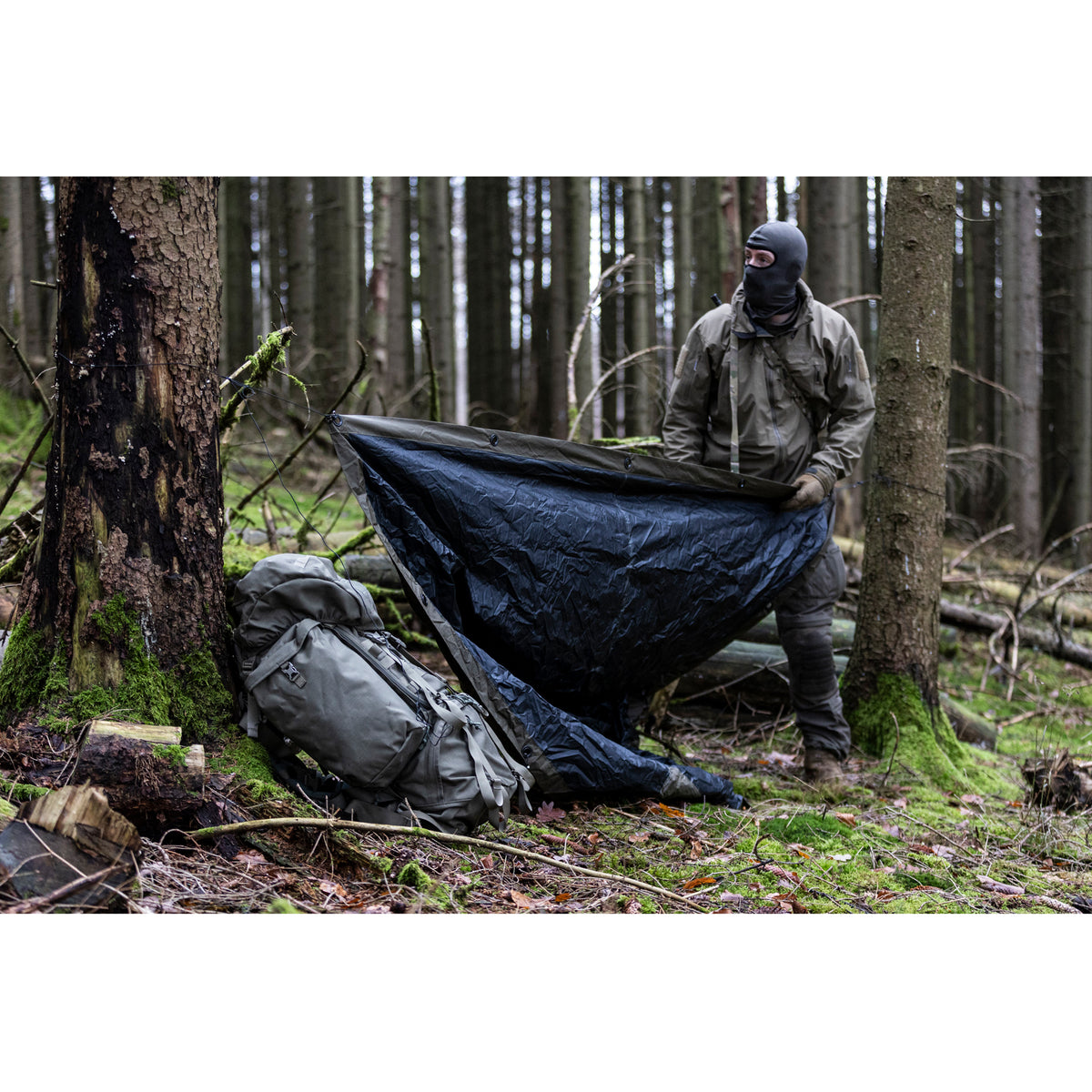 berghaus Basha Tarp IR 245 x 205 cm stone grey olive