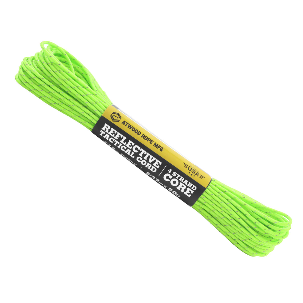 Atwood Rope 275 Tactical Paracord Seil Reflective 15m neon green