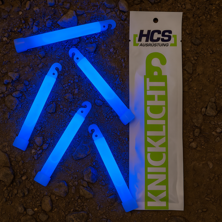 HCS Leuchtstab Knicklicht 15 cm 12 Stunden blau (2 Stück)