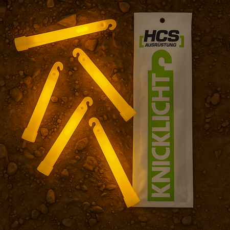 HCS Leuchtstab Knicklicht 15 cm 12 Stunden gelb