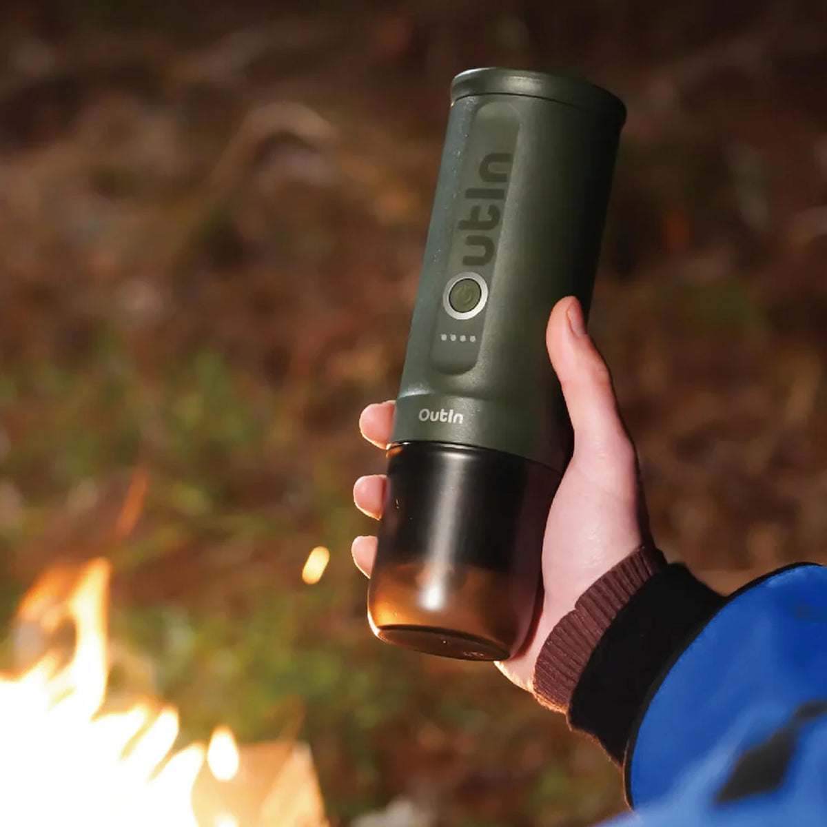 OutIn Nano Espressomaschine mit Akku forest green