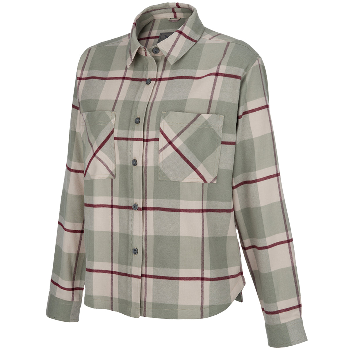 Vertx Lena Women's Stretch Flannel Shirt mountain sage buffalo plaid