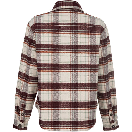 Vertx Lena Women's Shirt Flannel Jacket burnt cherry plaid