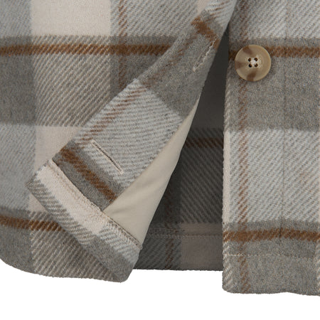 Vertx Lena Women's Shirt Flannel Jacket burnt cherry plaid