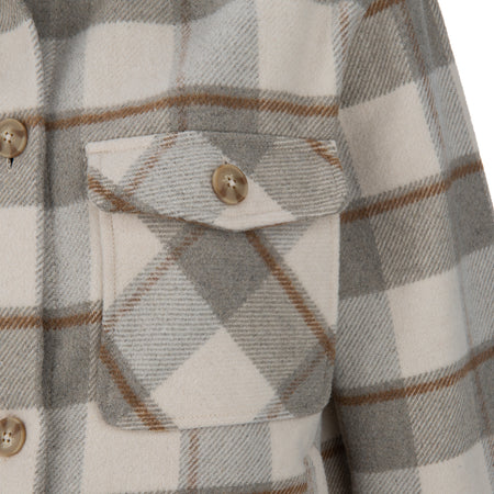 Vertx Lena Women's Shirt Flannel Jacket burnt cherry plaid