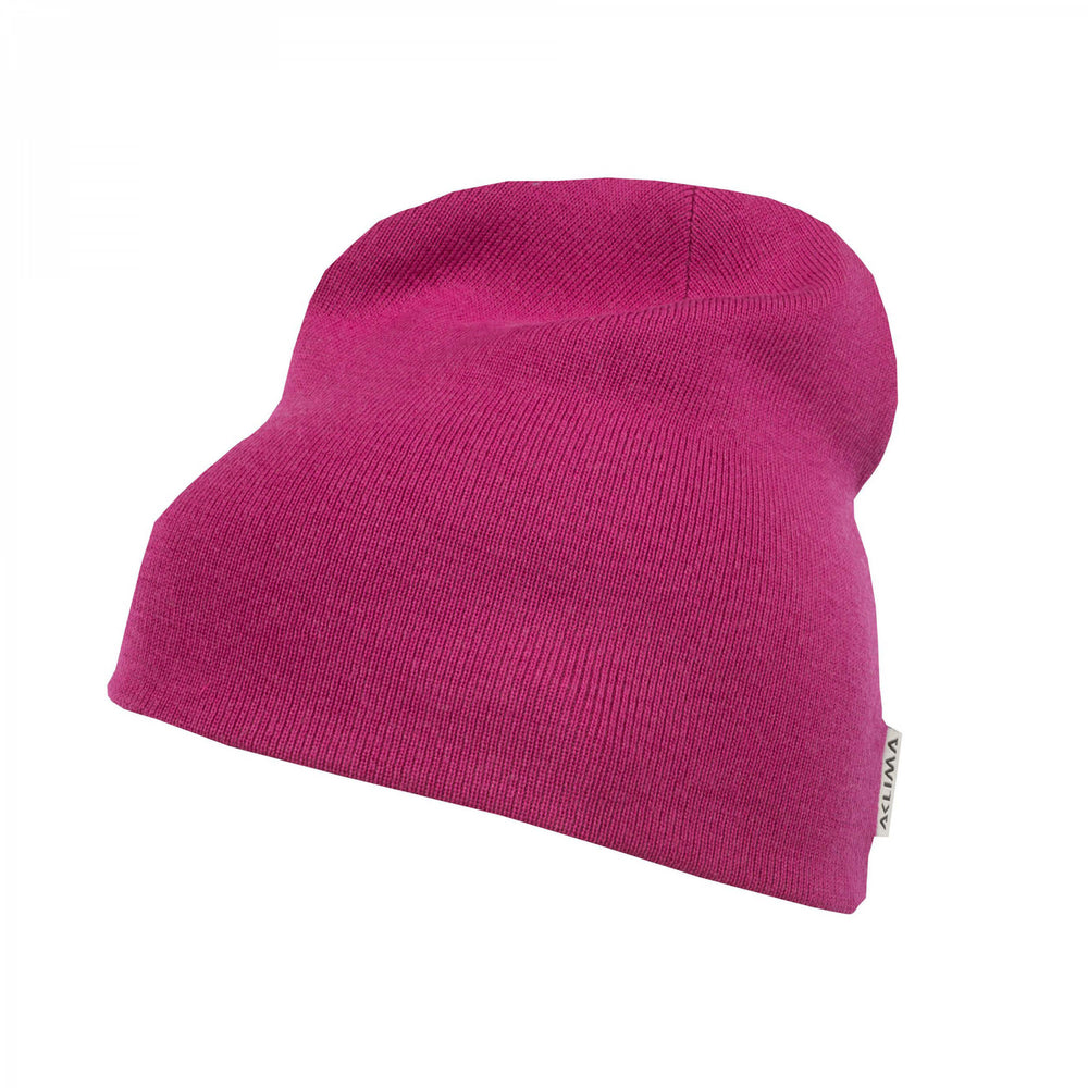 Aclima WarmWool Classic Beanie Strickmütze cerise