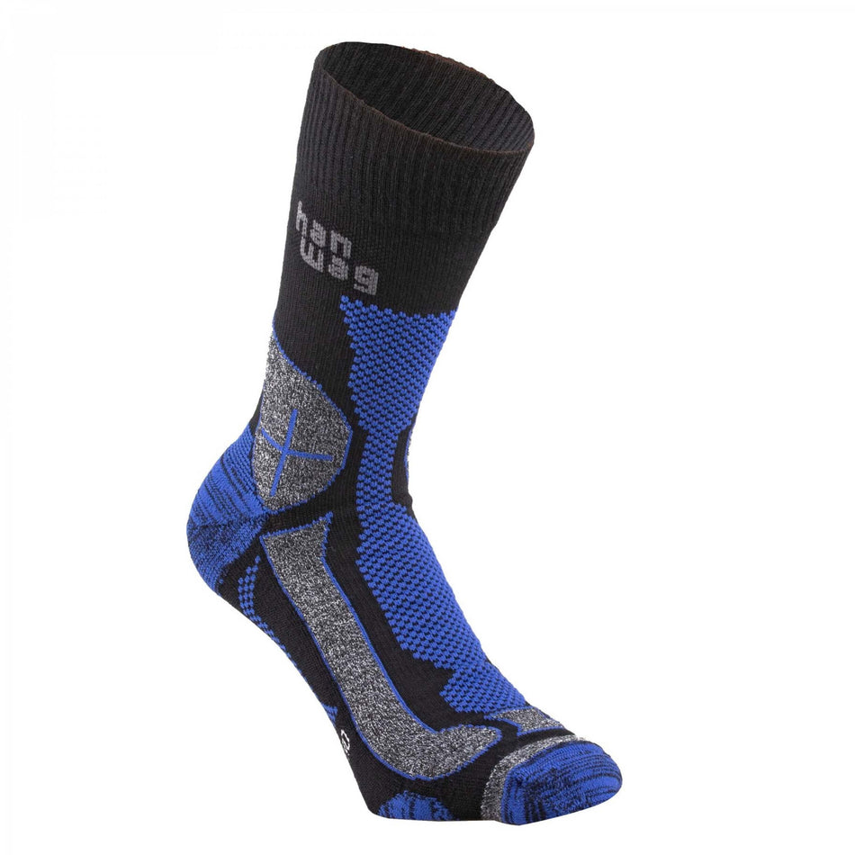 Hanwag Hike Merino Socke black/royal blue