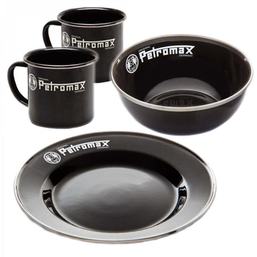 Petromax Emaille Geschirr Set 6-teilig schwarz