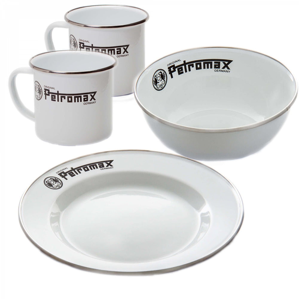 Petromax Emaille Geschirr Set 6-teilig weiß