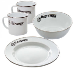 Petromax Emaille Geschirr Set 6-teilig weiß