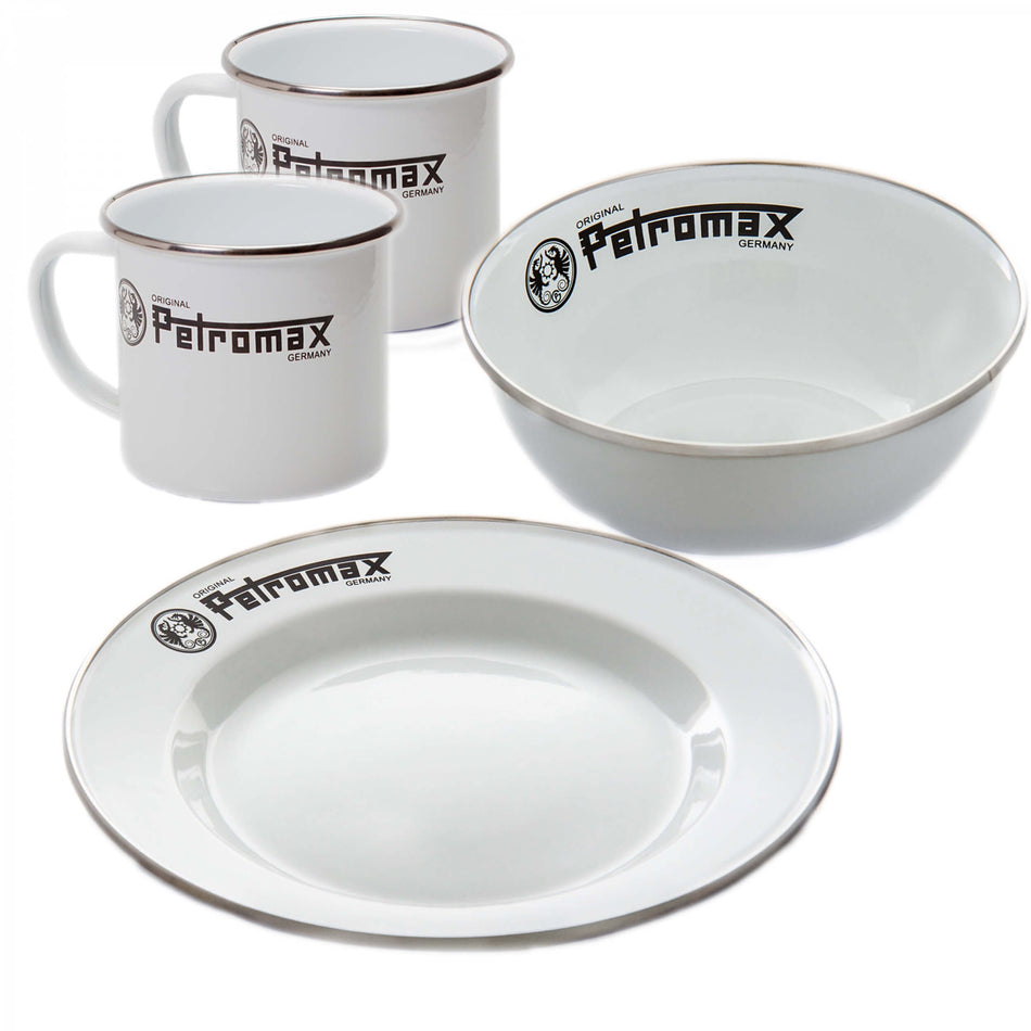 Petromax Emaille Geschirr Set 6-teilig weiß