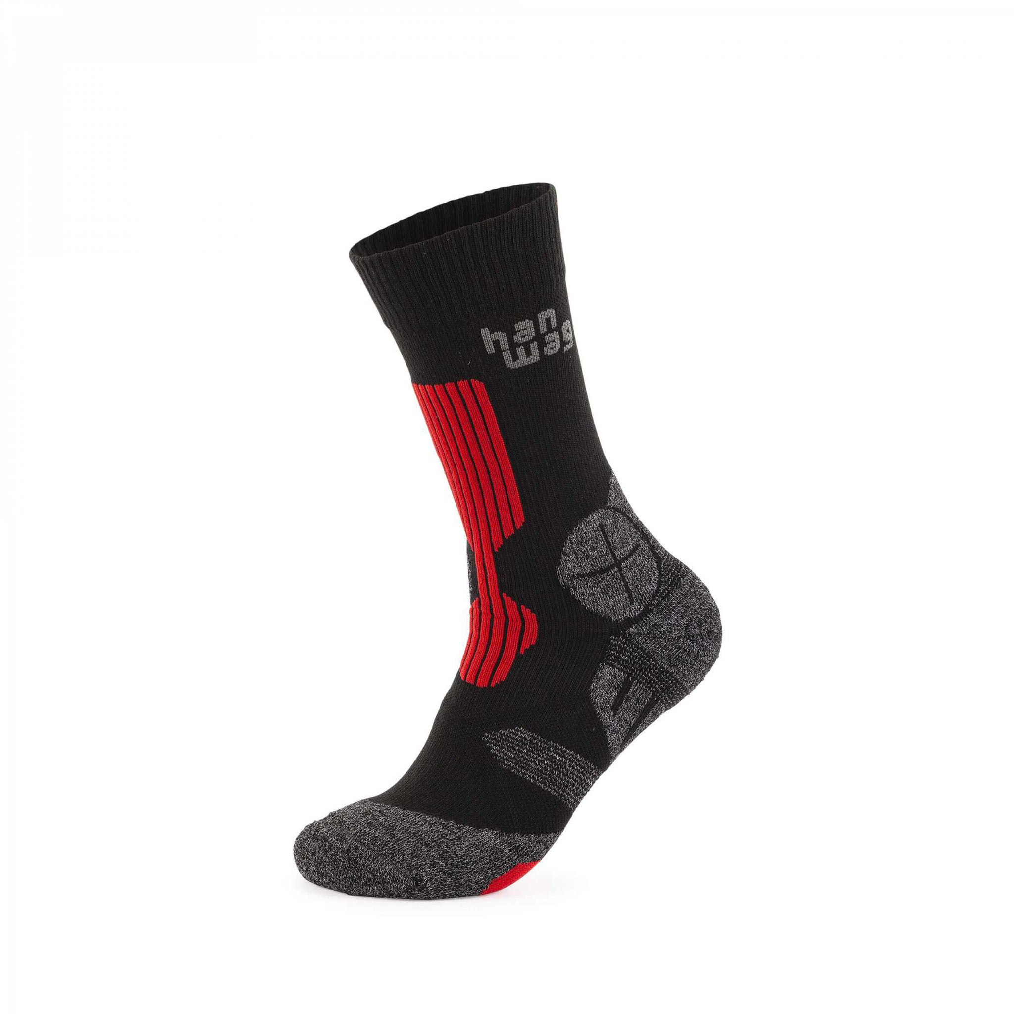 Hanwag Trek Socken asphalt/red