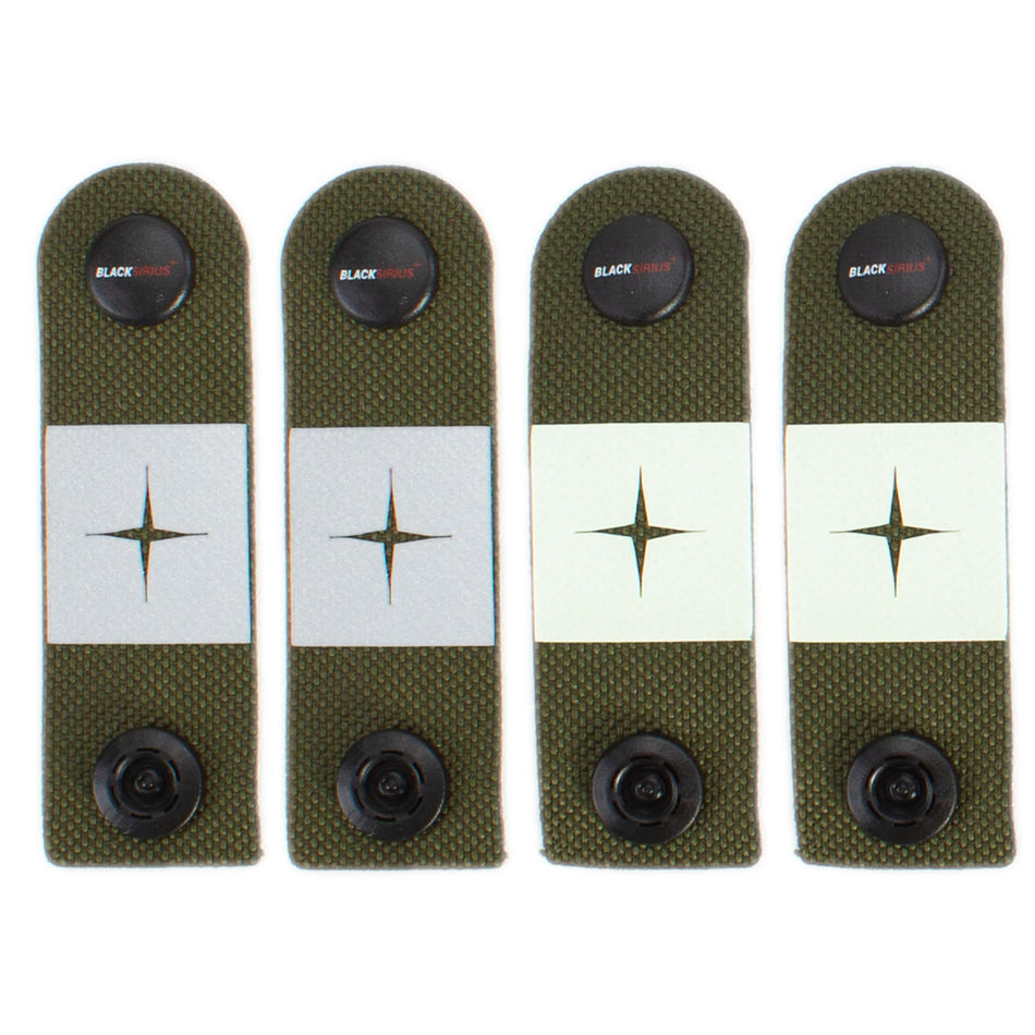 BLACKSIRIUS Tactical Click Ausrüstungsreflektoren oliv