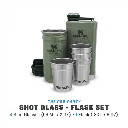 Stanley Adventure Shot & Flask Gift Set hammertone green
