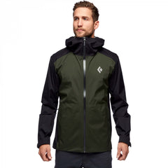 Black Diamond Stormline Stretch Rain Shell Mens cypress-black
