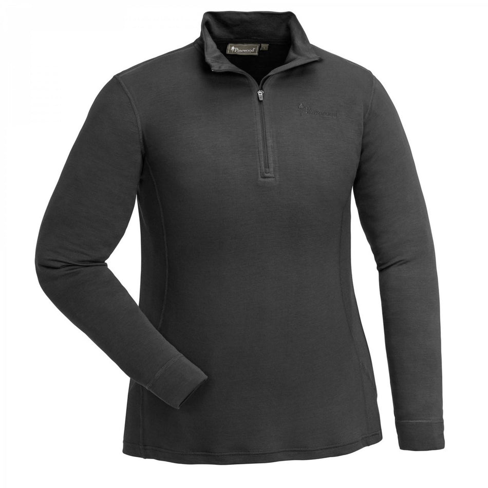 Pinewood Abisko Merino Half-Zip Shirt Women black