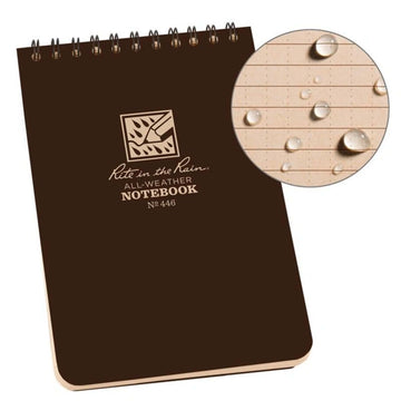 Rite in the Rain 4 x 6 Top Spiral Notebook 446 braun