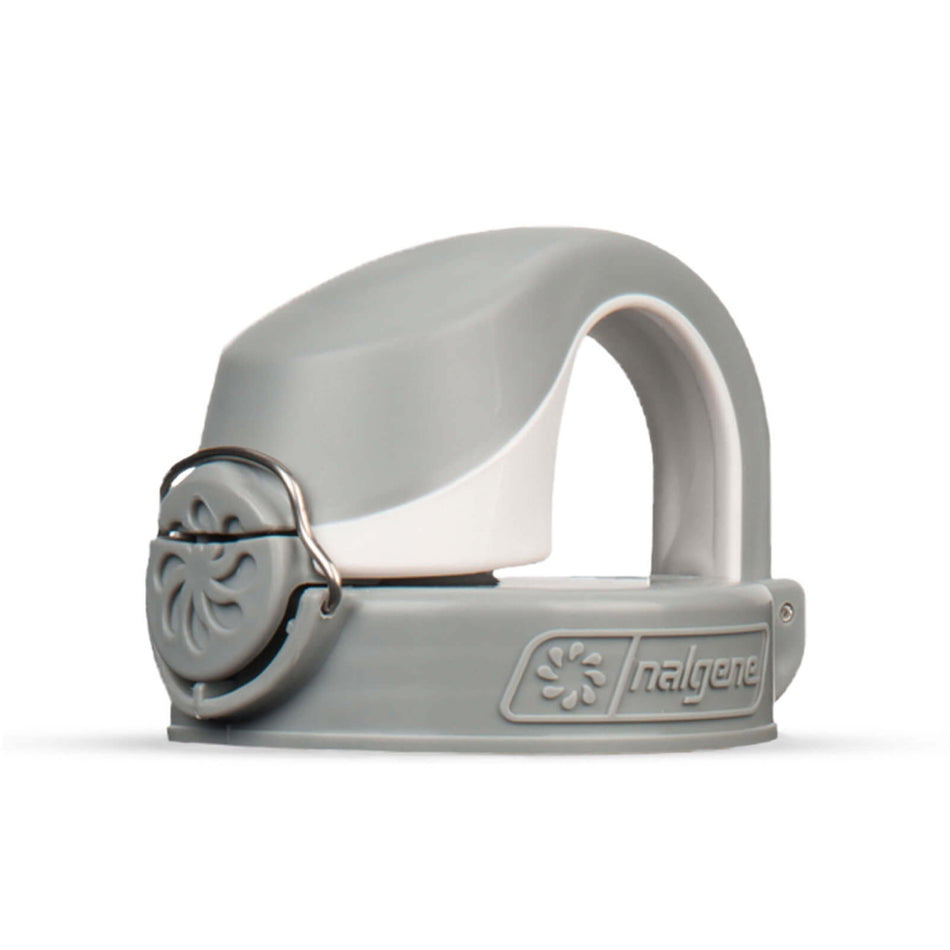 Nalgene OTF Deckel mit Einhanddruckverschluss grau-weiß