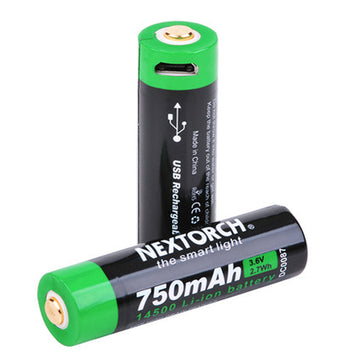 Nextorch 14500 3.6V 750 mAh Li-ion Akku mit USB-Port