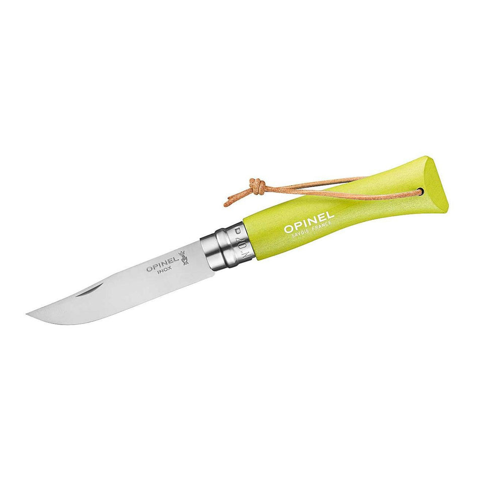 Opinel No.07 Baroudeur Taschenmesser Inox Buche hell-grün