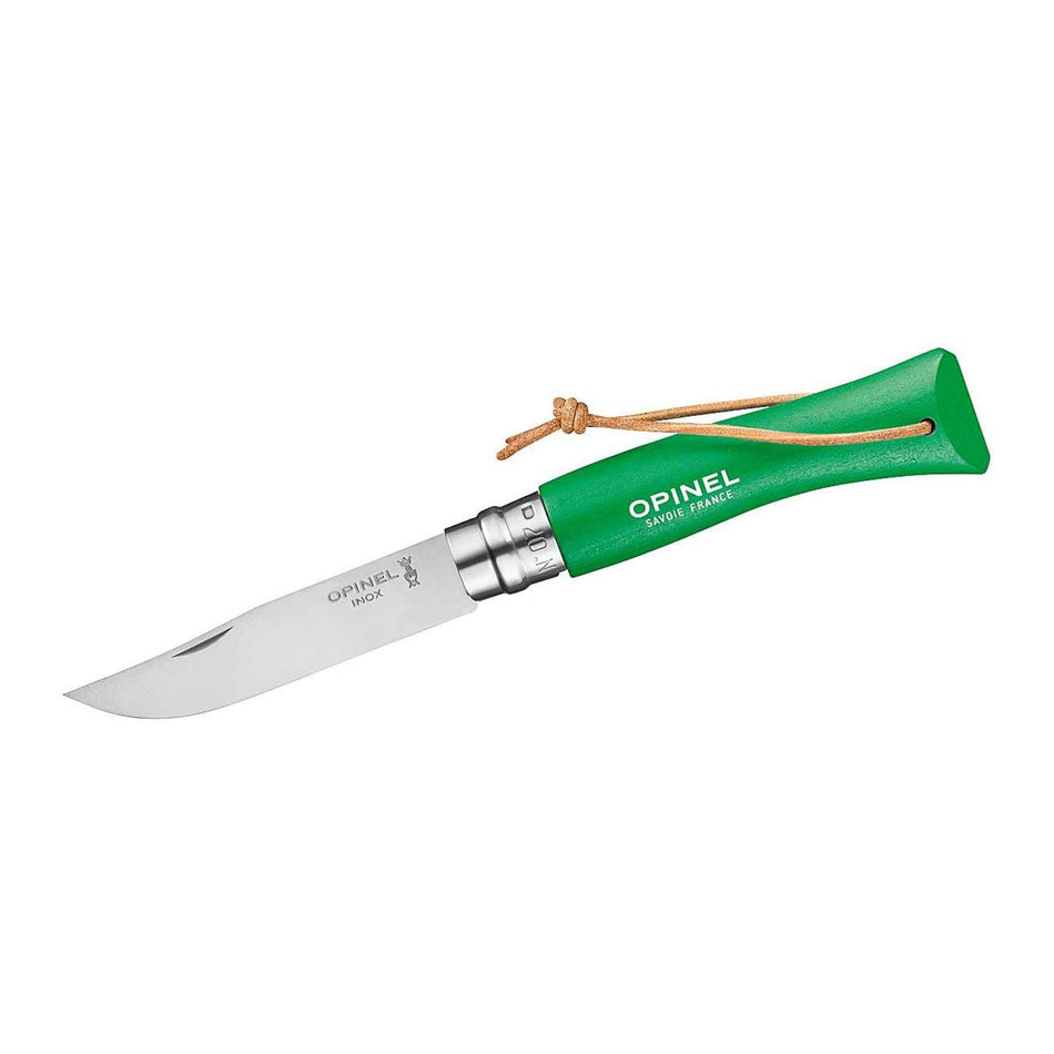 Opinel No.07 Baroudeur Taschenmesser Inox Buche grün