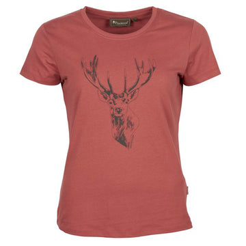 Pinewood Red Deer Damen T-Shirt rusty pink