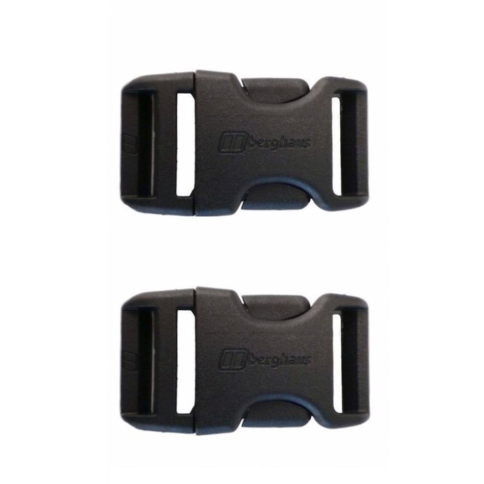 Berghaus Berg Buckle 25mm Steckschnalle 2er-Set schwarz