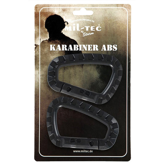 Mil-Tec ABS Karabiner 2er-Pack schwarz