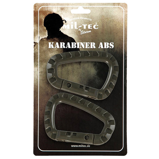 Mil-Tec ABS Karabiner 2er-Pack oliv