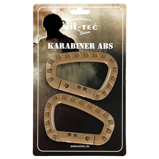 Mil-Tec ABS Karabiner 2er-Pack coyote