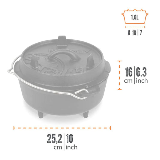 Petromax Feuertopf FT3 mit Füßen