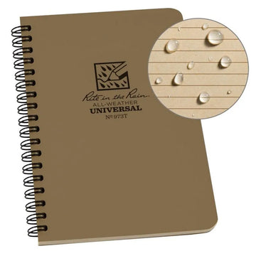 Rite in the Rain 4 5/8 x 7 Side Spiral Notebook 973T tan