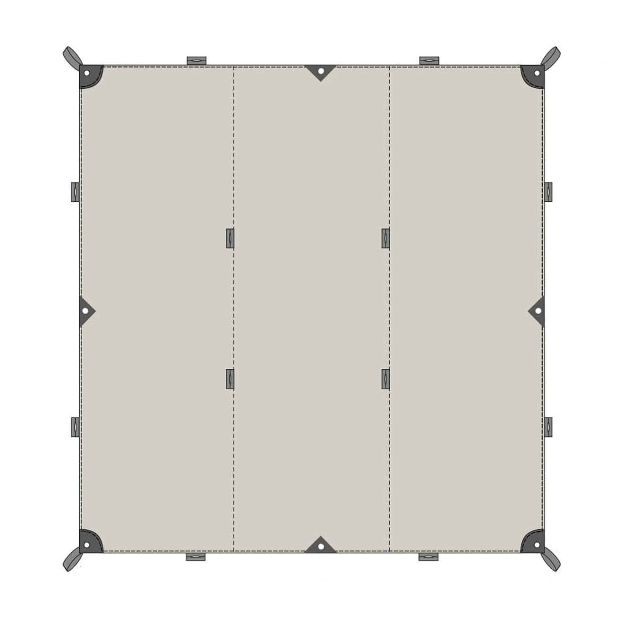 Tatonka Tarp 1 TC 425 x 445 cm Sonnensegel sand beige