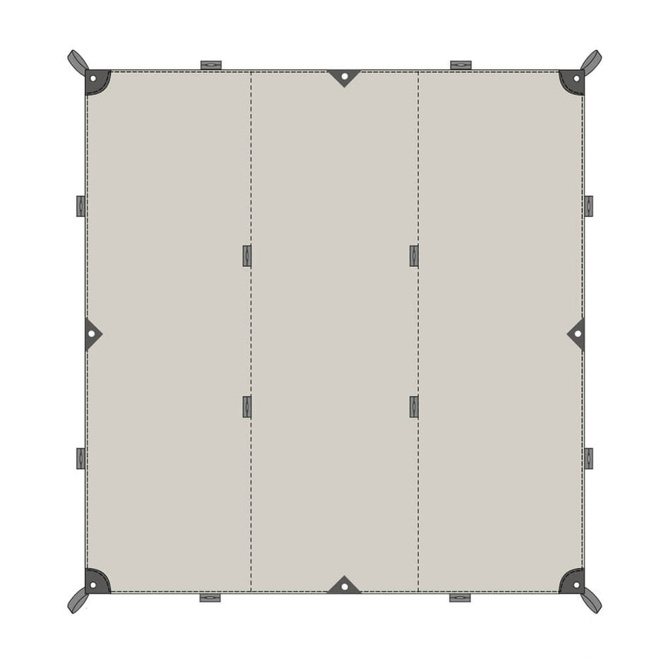 Tatonka Tarp 1 TC 425 x 445 cm Sonnensegel sand beige