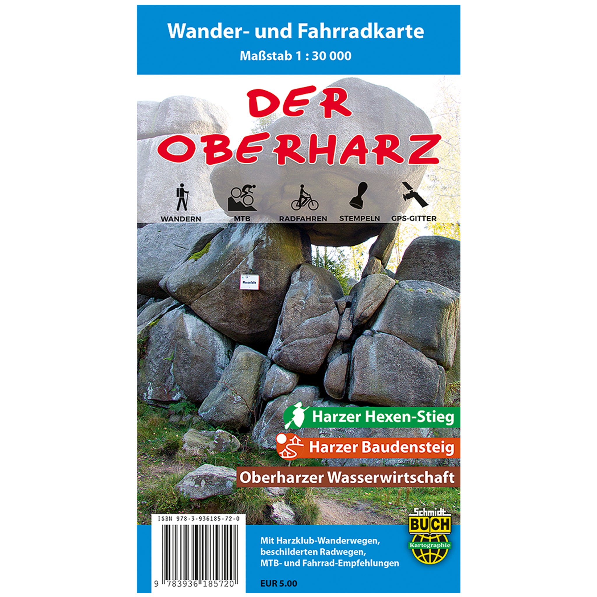 Der Oberharz - Wander- und Fahrradkarte 1:30.000