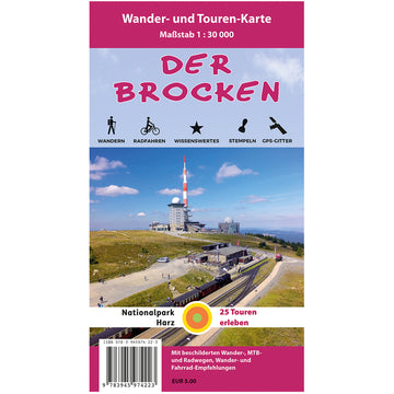 Der Brocken - Wander- und Touren-Karte 1:30.000