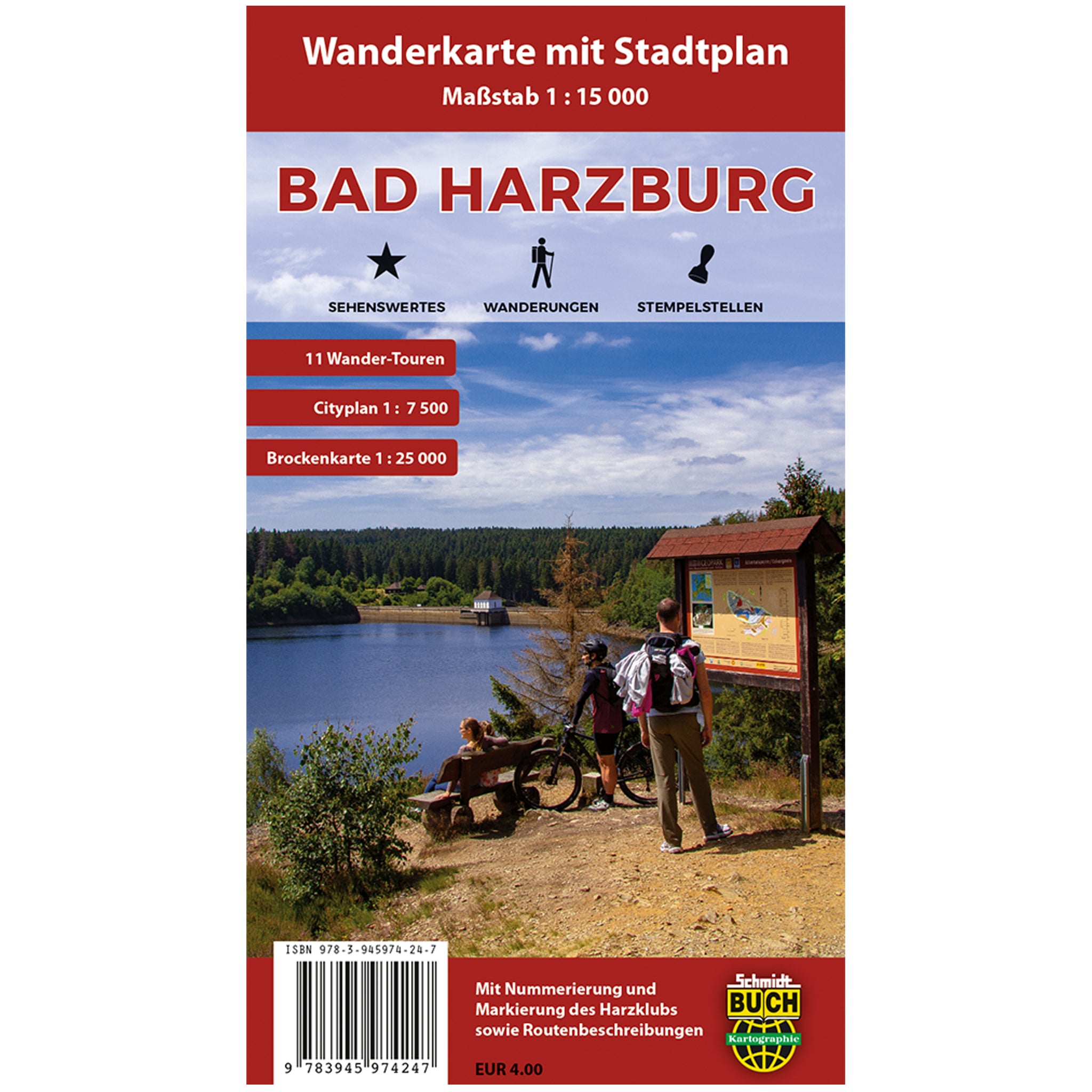 Bad Harzburg - Wanderkarte mit Stadtplan 1:15.000