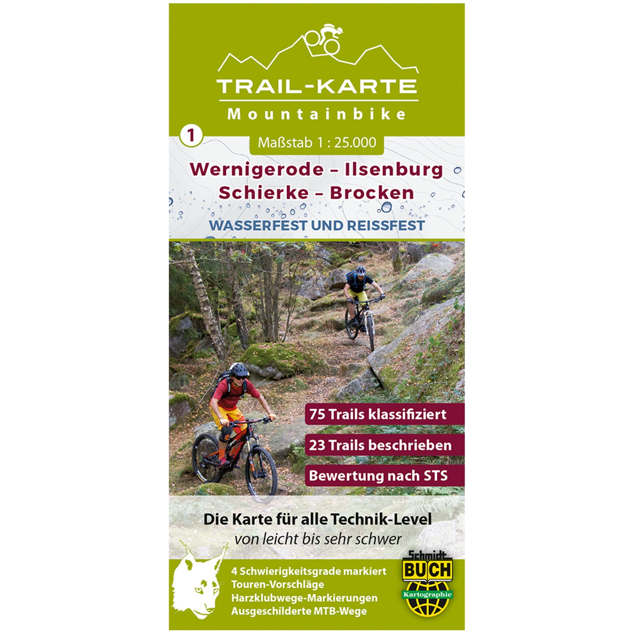 Mountainbike-Karte Wernigerode-Ilsenburg 1:25.000