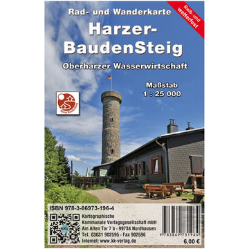 Harzer Bauden Steig - Rad- und Wanderkarte 1:25.000