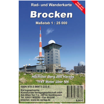 Der Brocken - Rad- und Wanderkarte 1:25.000