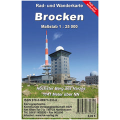 Der Brocken - Rad- und Wanderkarte 1:25.000