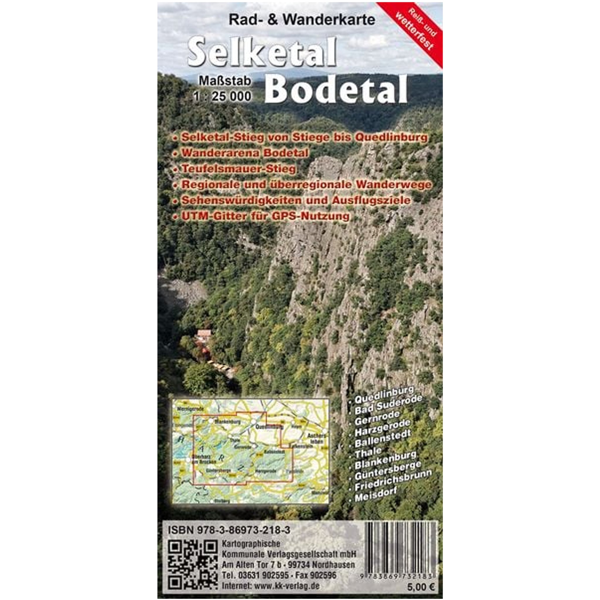 Selketal - Bodetal - Rad- und Wanderkarte 1:25.000