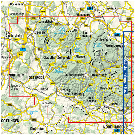 Westlicher Naturpark Harz - Rad- und Wanderkarte 1:50.000