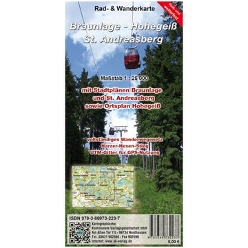 Braunlage - Hohegeiß - St. Andreasberg - Wander- und Radwanderkarte 1:25.000