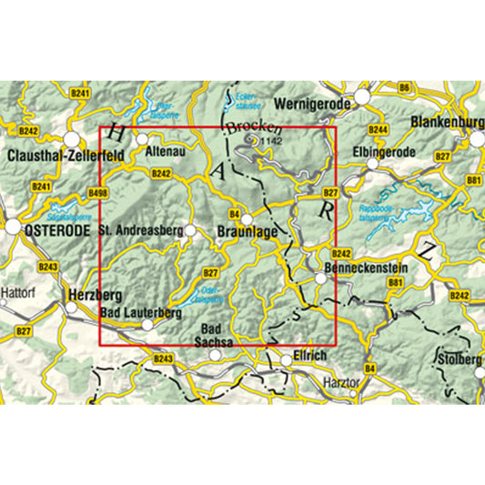 Braunlage - Hohegeiß - St. Andreasberg - Wander- und Radwanderkarte 1:25.000