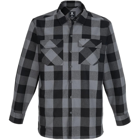 Vertx Last Line of Defense Stretch Tactical Flannel Shirt grey plaid