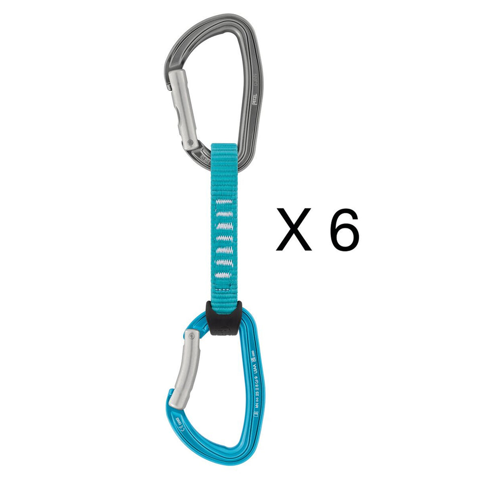 Petzl DJINN AXESS Expressset 6er-Pack turquoise