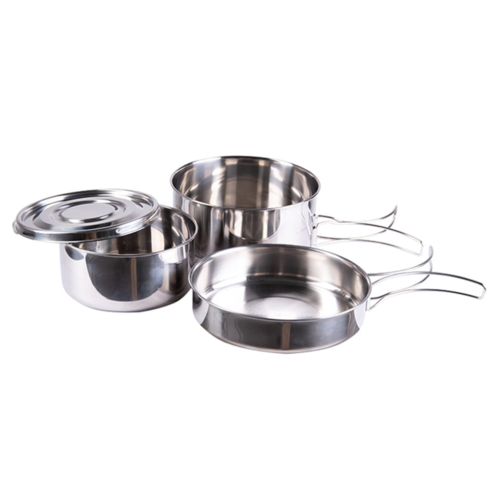 Mil-Tec Camping-Kochset Edelstahl 4-teilig