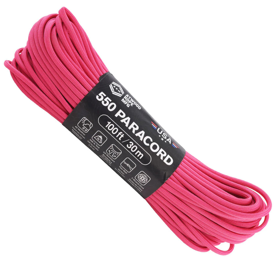 Atwood Rope Paracord 550 Typ III Seil 30m fuchsia