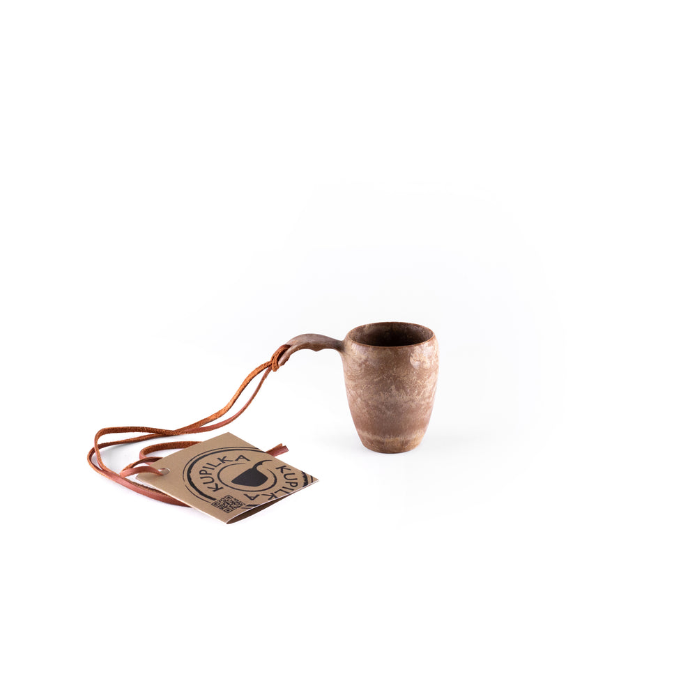 Kupilka 5 Shot Cup mit Lederkordel original brown